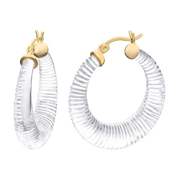 SAMPLE SALE - Graduated Lucite Hoop Earrings