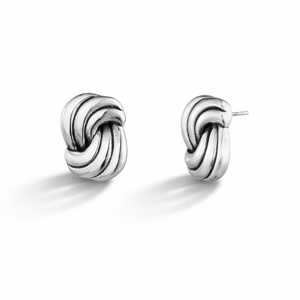 Sterling Silver Knot Earrings