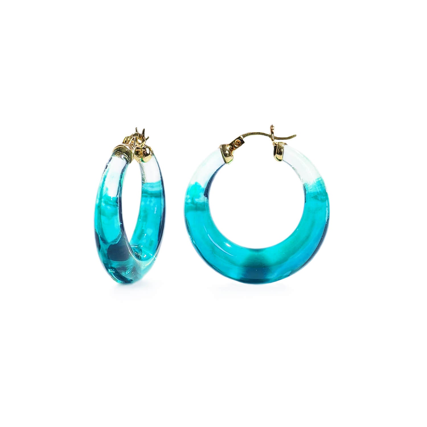SAMPLE SALE - Graduated Lucite Hoop Earrings