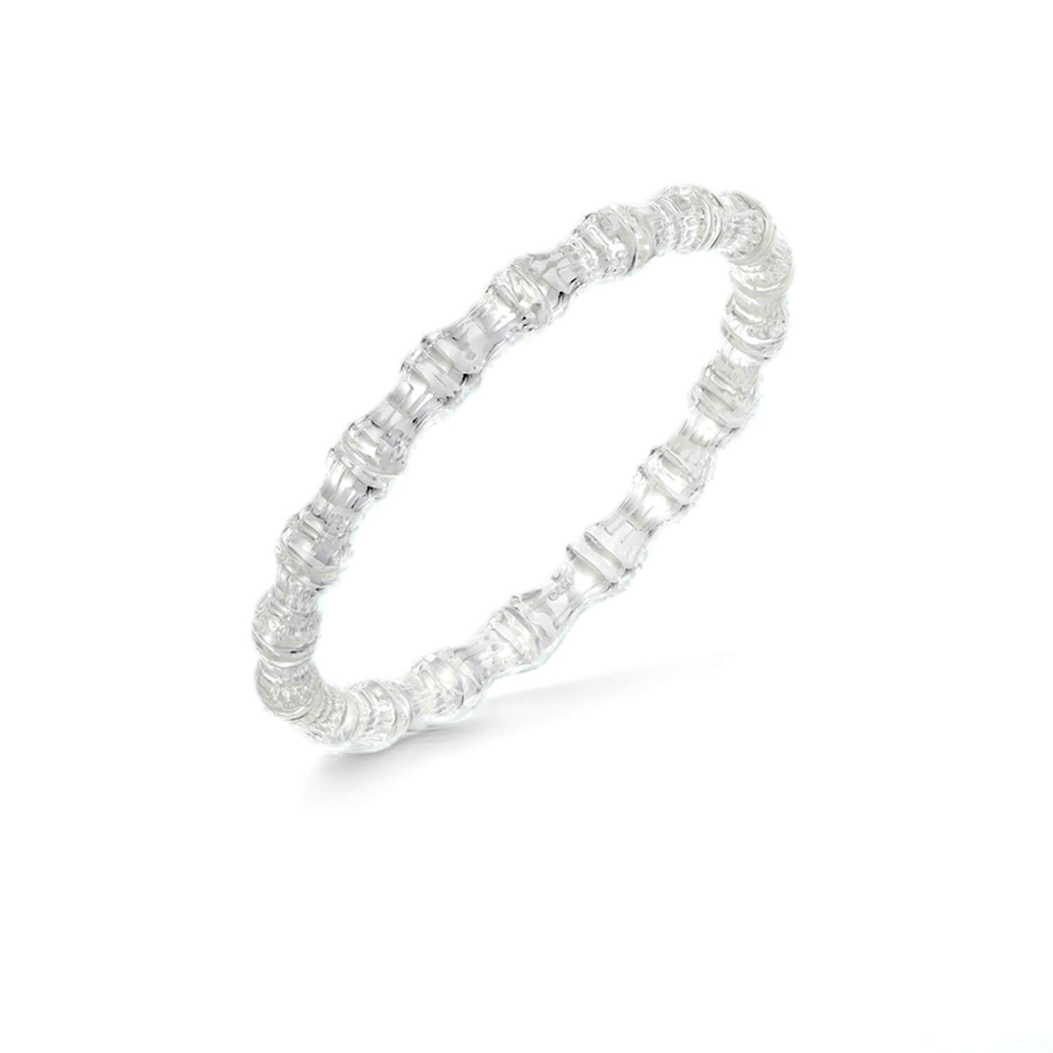 clear bamboo slip on bangle