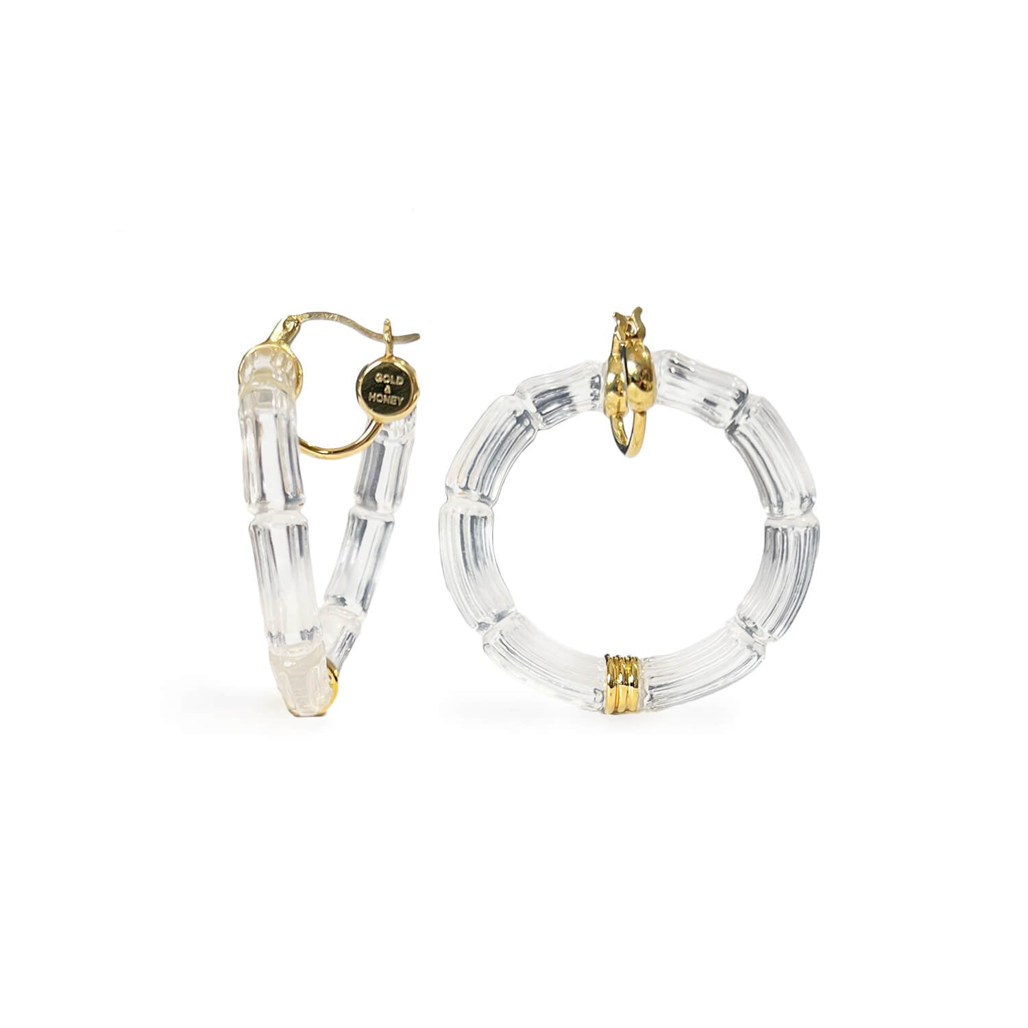 gala twisted bamboo hoop earrings
