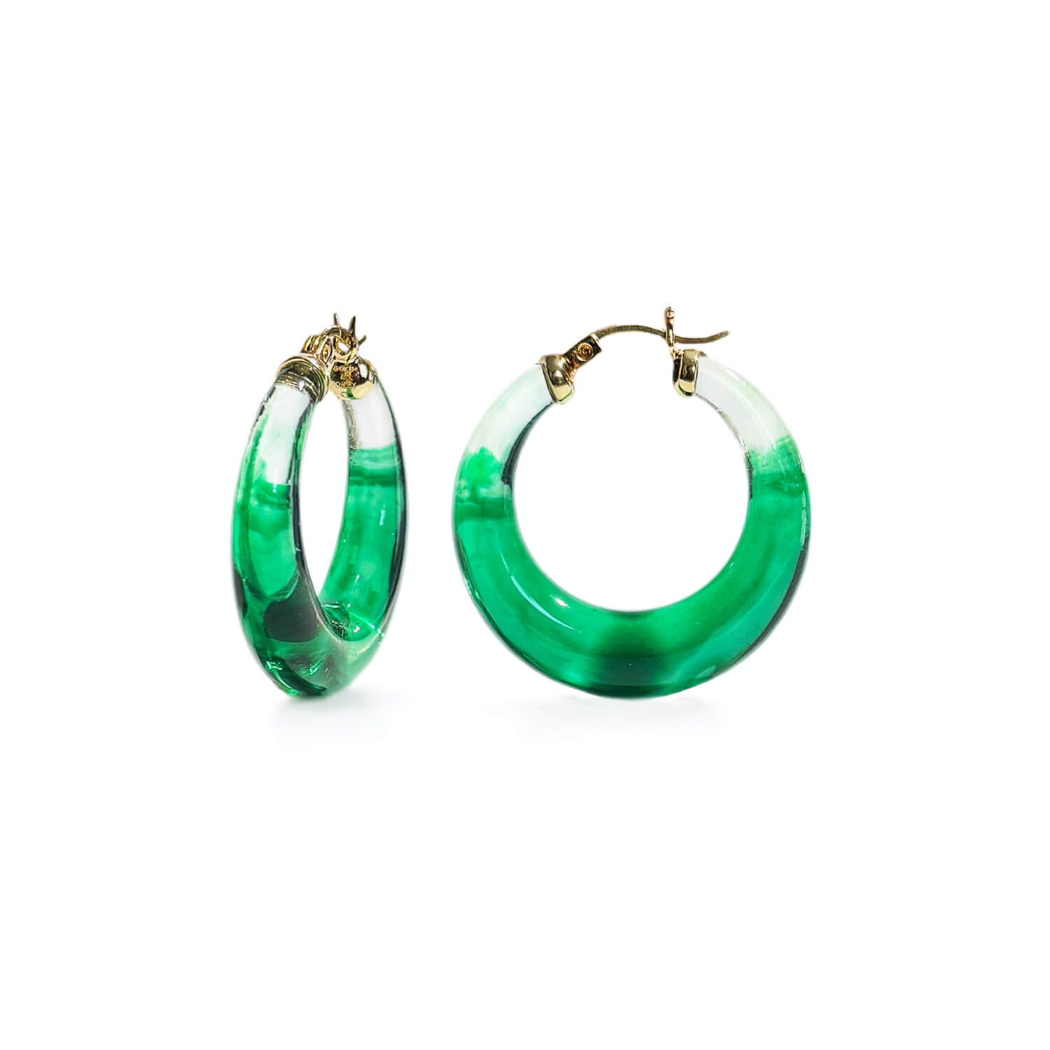 SAMPLE SALE - Graduated Lucite Hoop Earrings