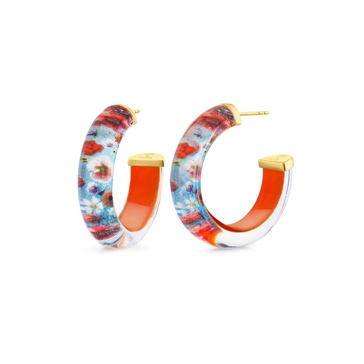 wild flowers hoop earrings