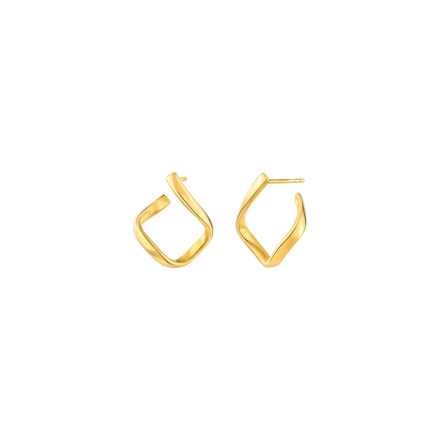 Gold Twist Hoop Earrings