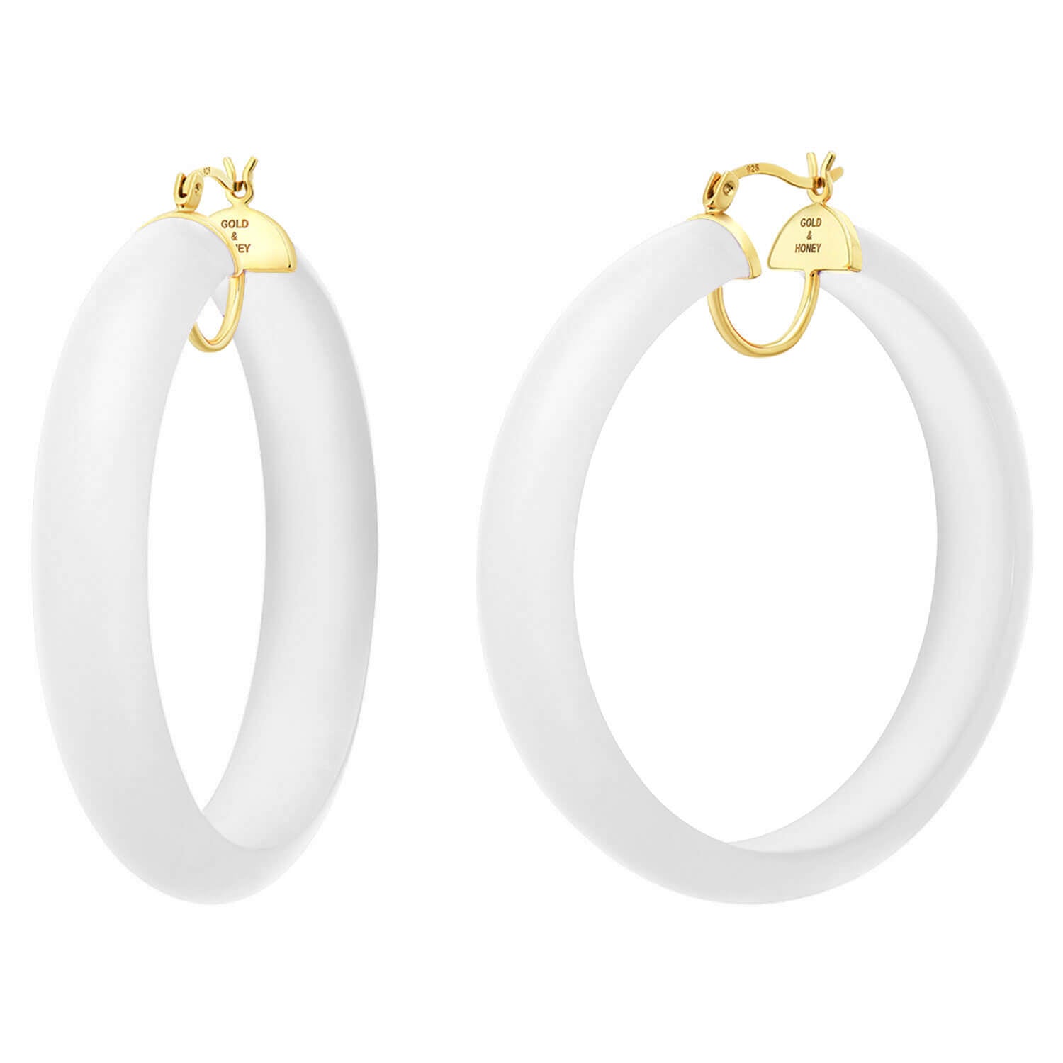 Frosted Lucite Hoops