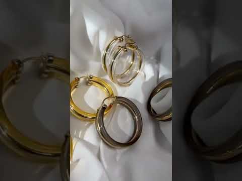 Ridge Lucite Hoop Earrings