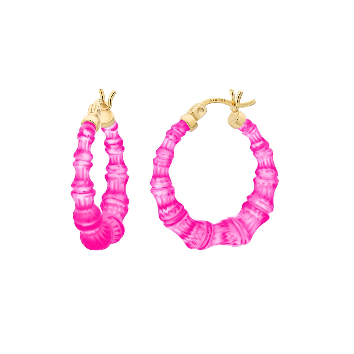 Mini Bamboo Hoops - PINK