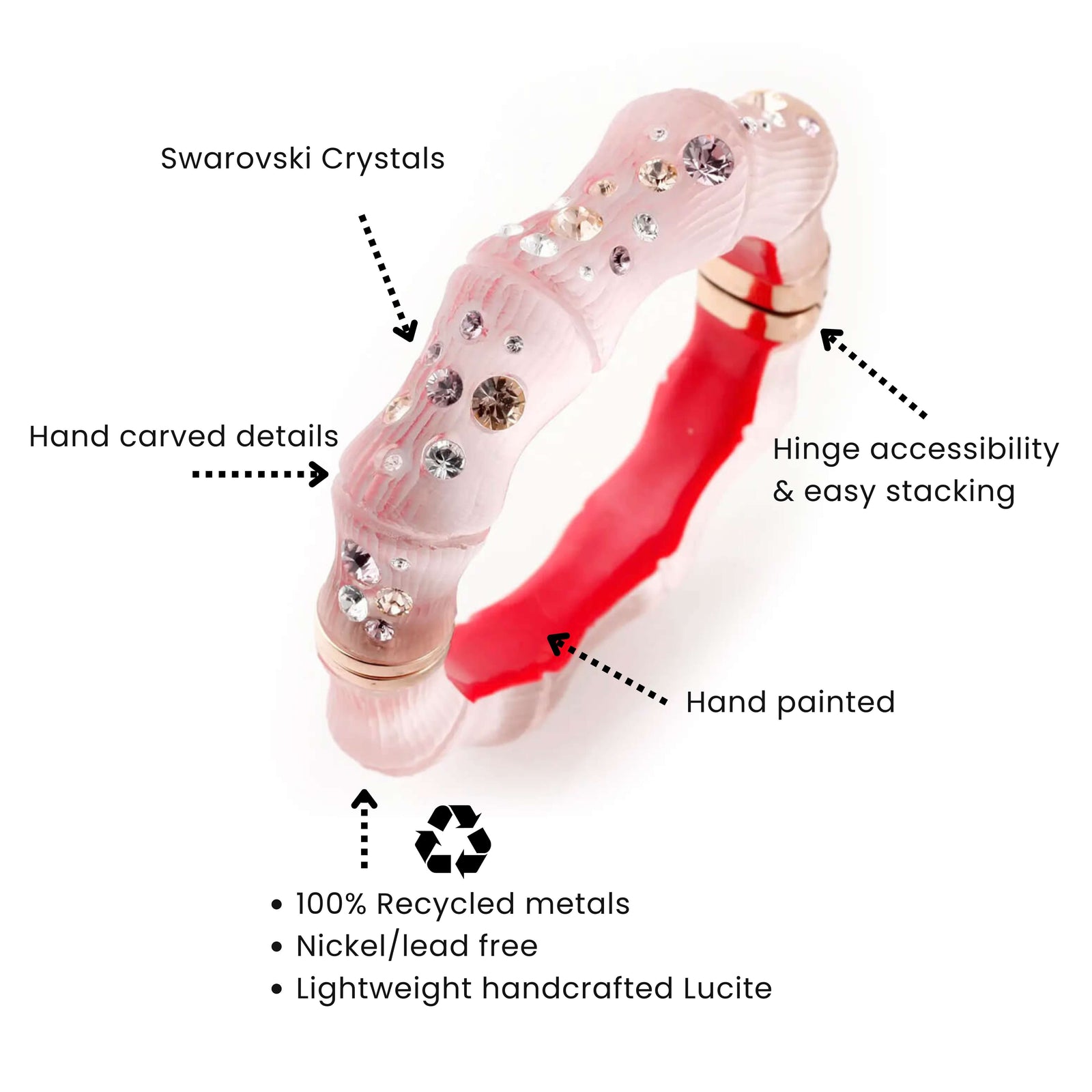 Swarovski Crystal Bamboo Bangles