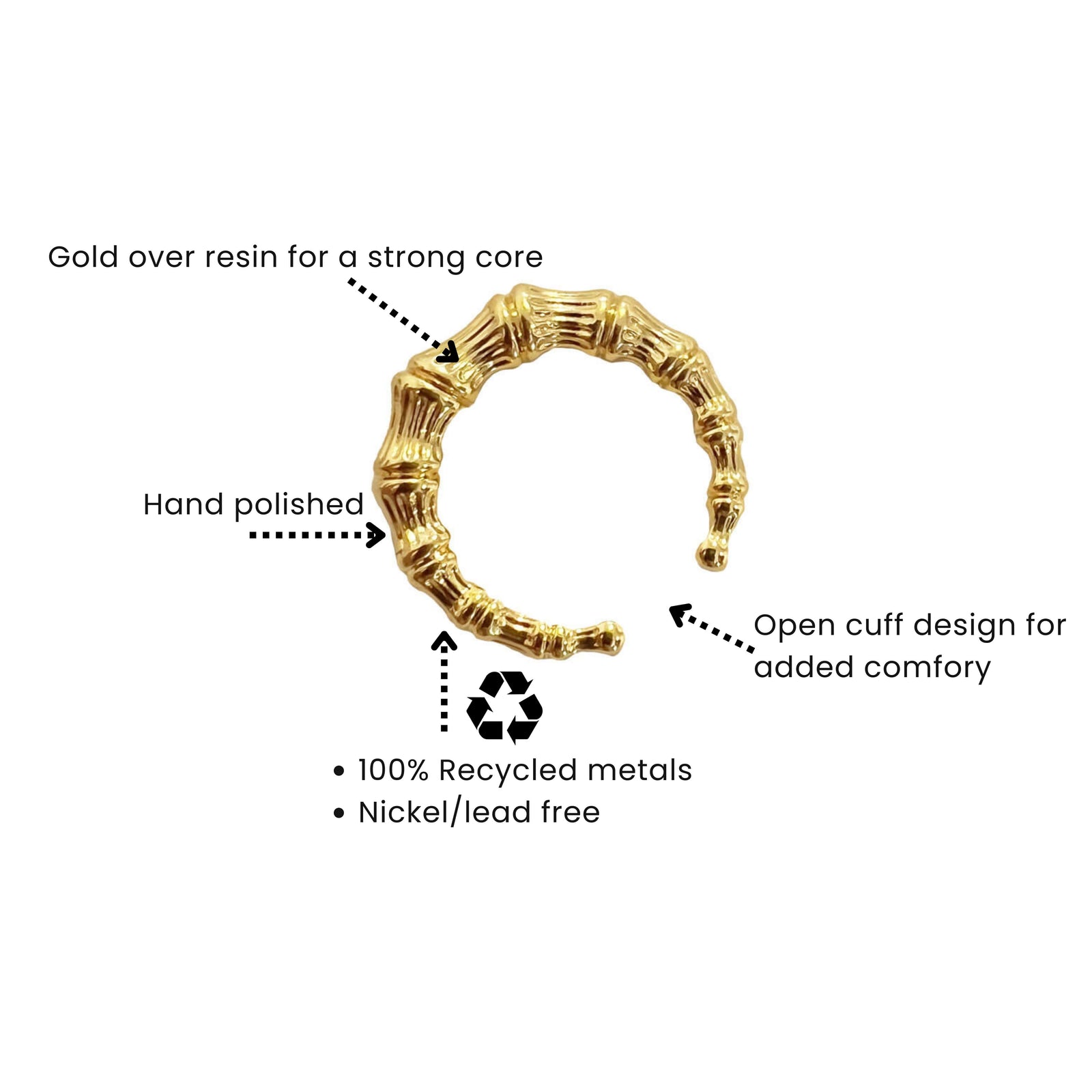 Bamboo Cuff Rings