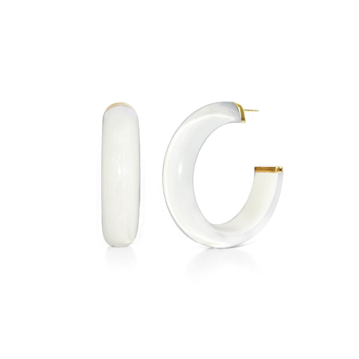 SAMPLE SALE - Small Illusion Lucite Hoop Earrings