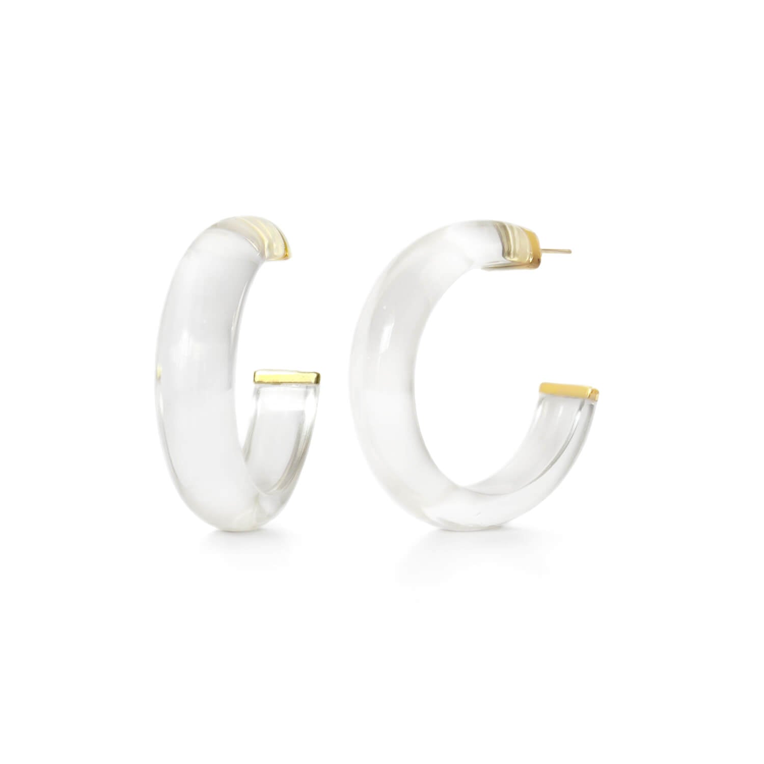 clear hoop earrings