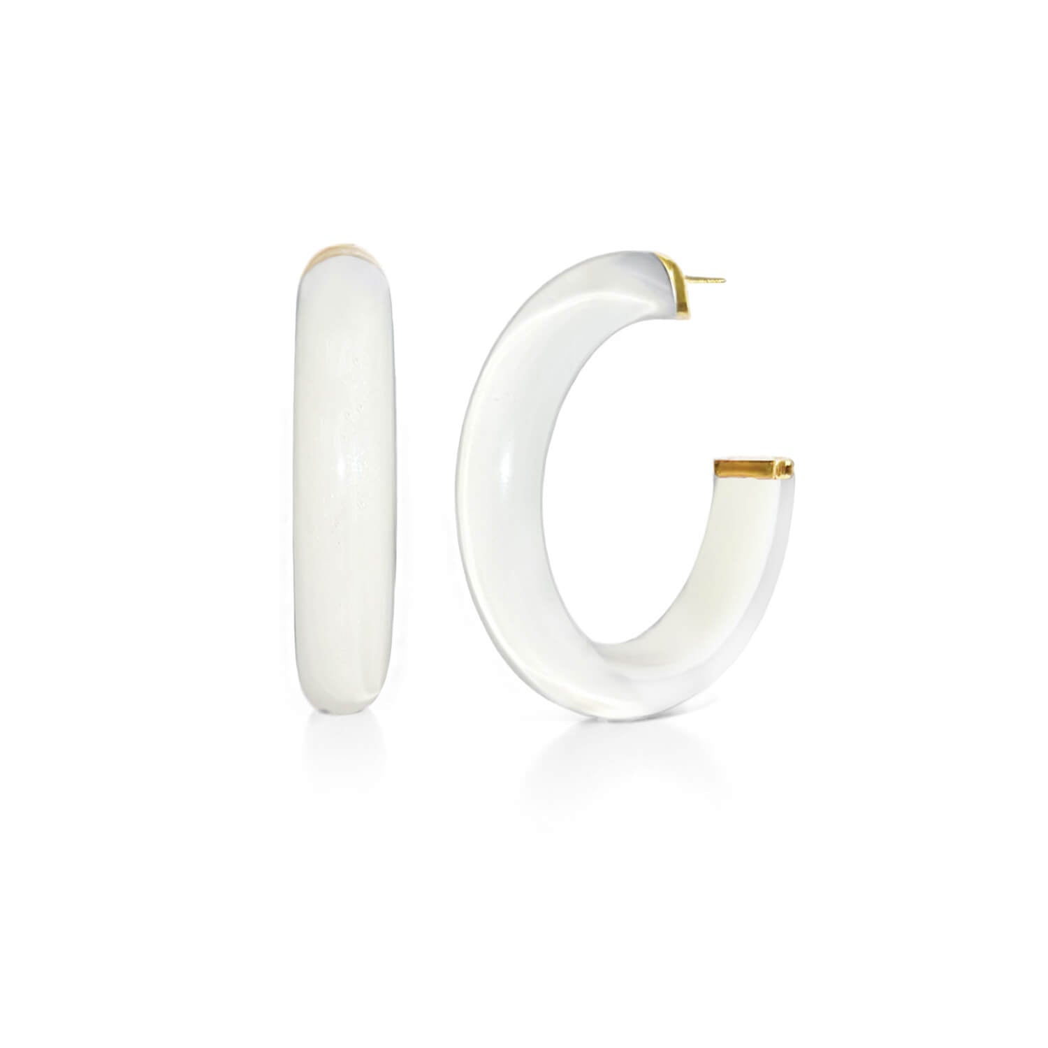 dove white illusion hoops with glitter