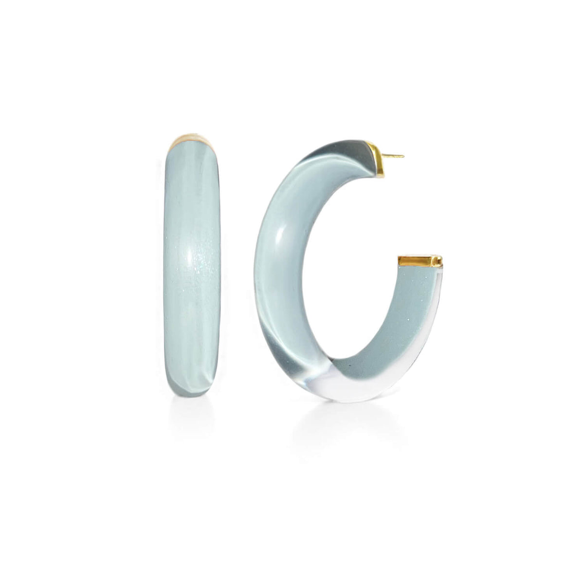 grey gray illusion hoops with glitter