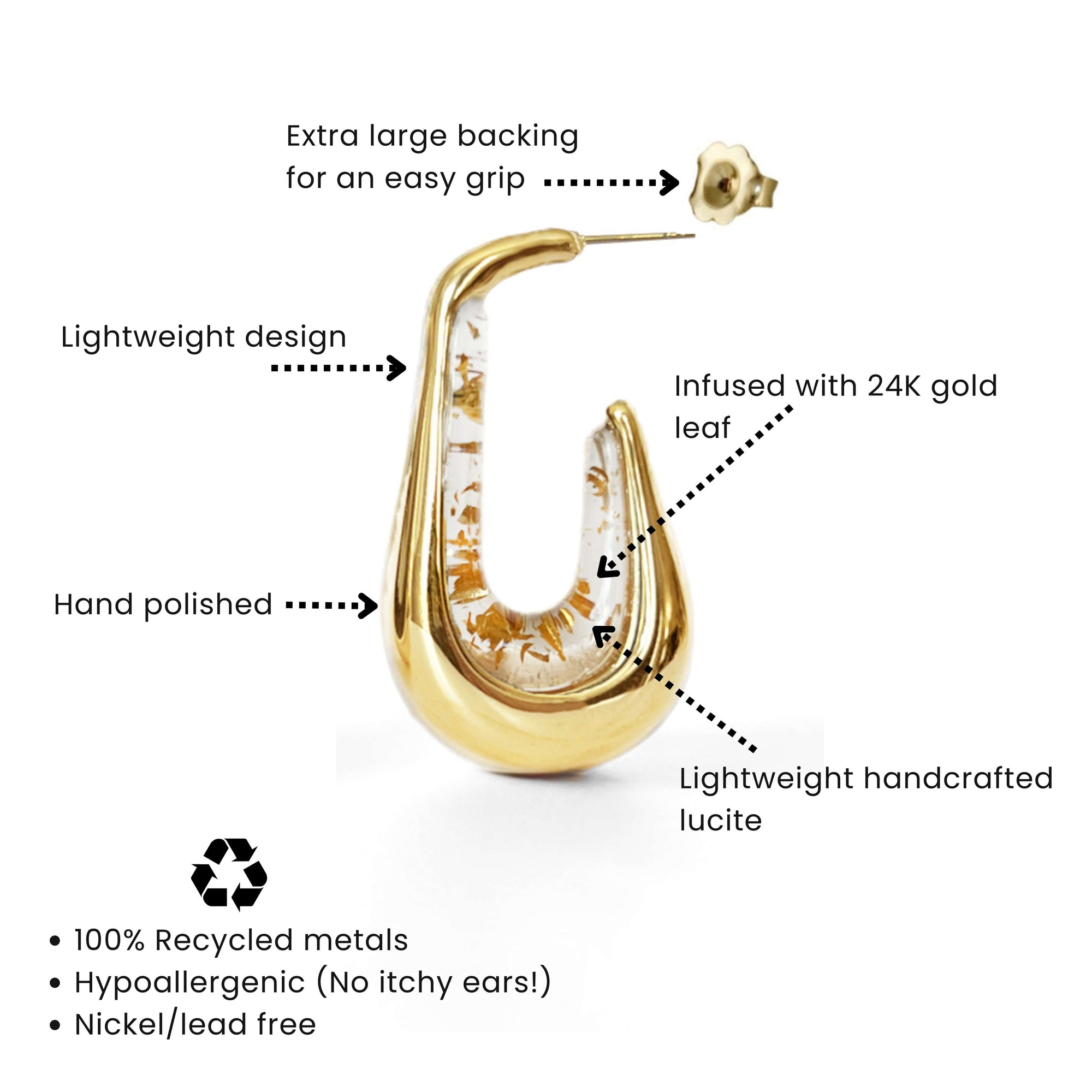 Drop Hoop Earrings
