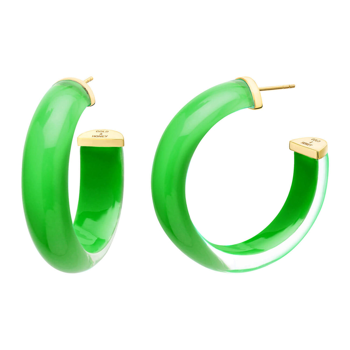 SAMPLE SALE - Medium Illusion Lucite Hoop Earrings
