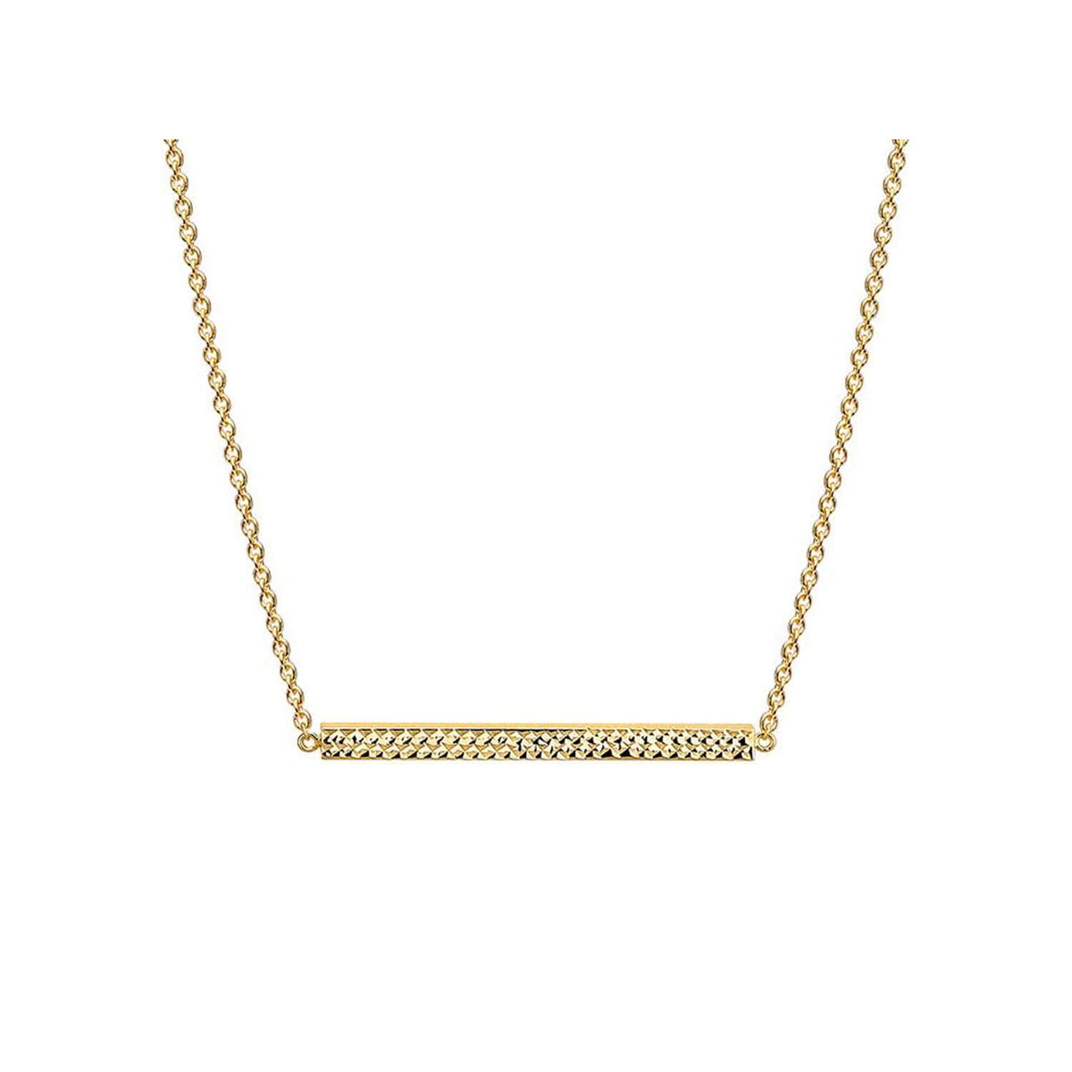 Diamond Cut Bar Necklace