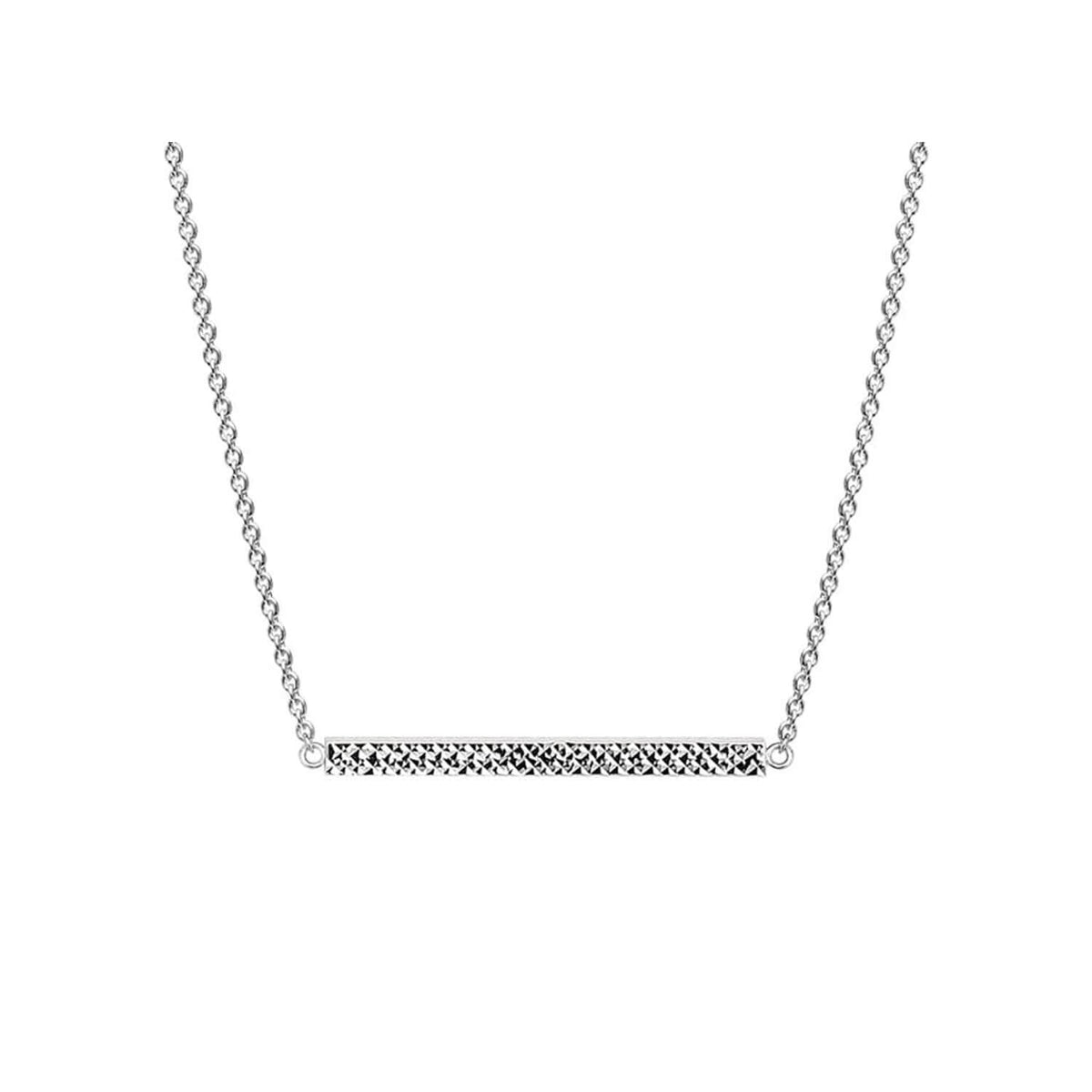 Diamond Cut Bar Necklace