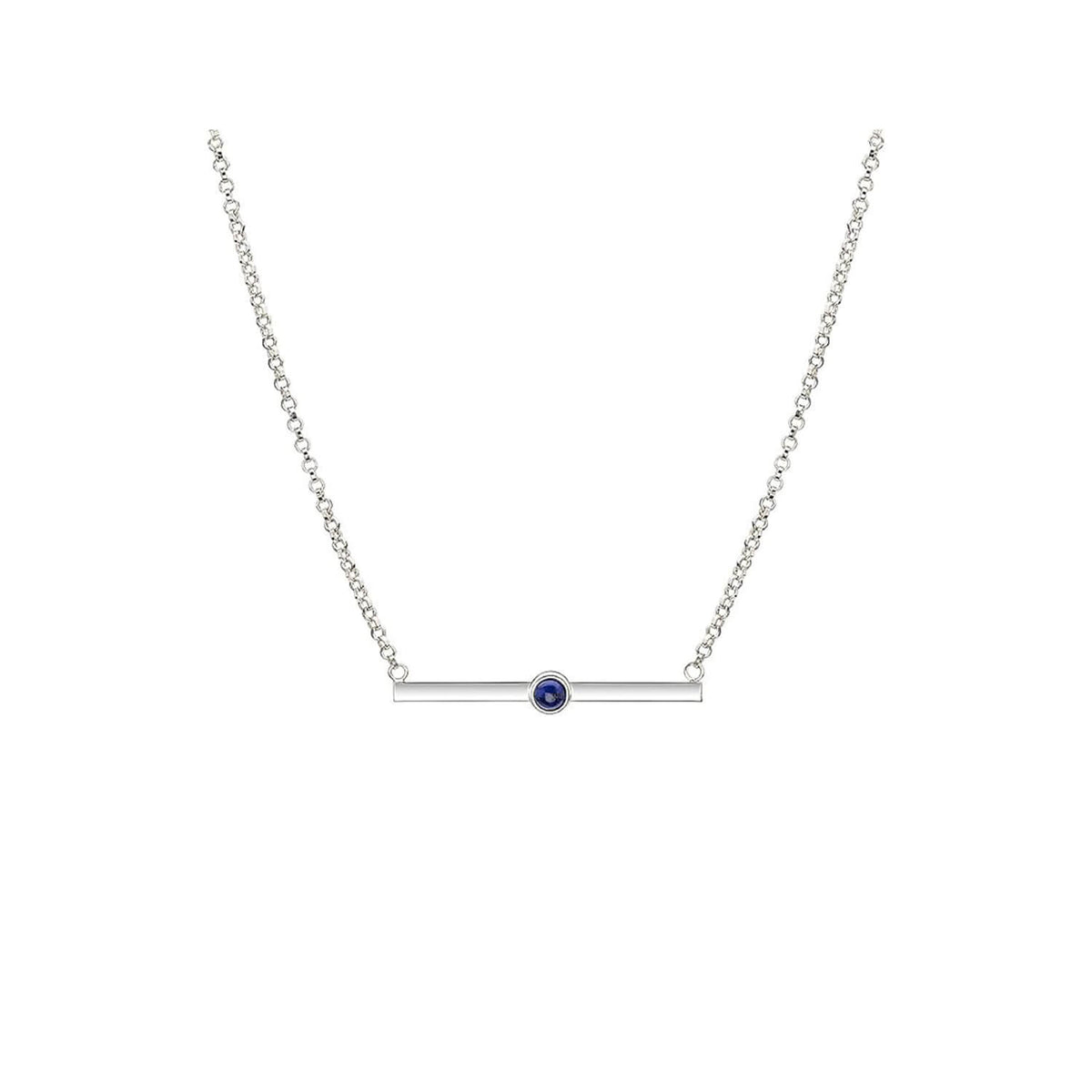 Lapis Bar Necklace