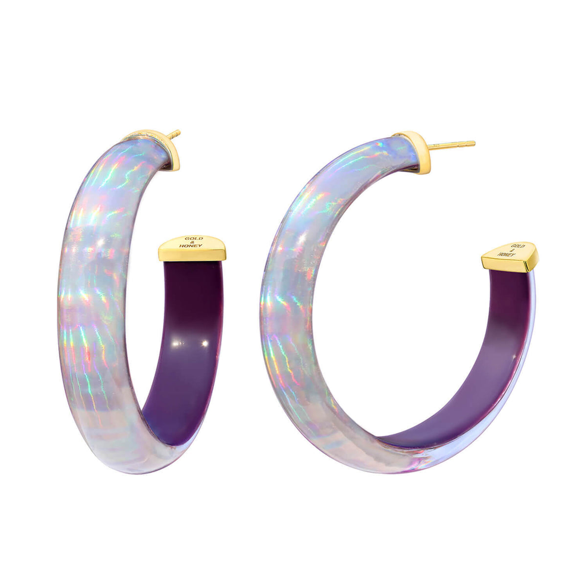 SAMPLE SALE  - Rave Lucite Hoop Earrings