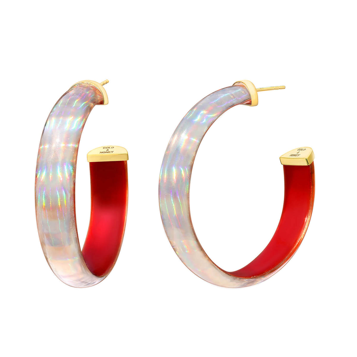 Additional view of Rave Lucite Hoop Earrings