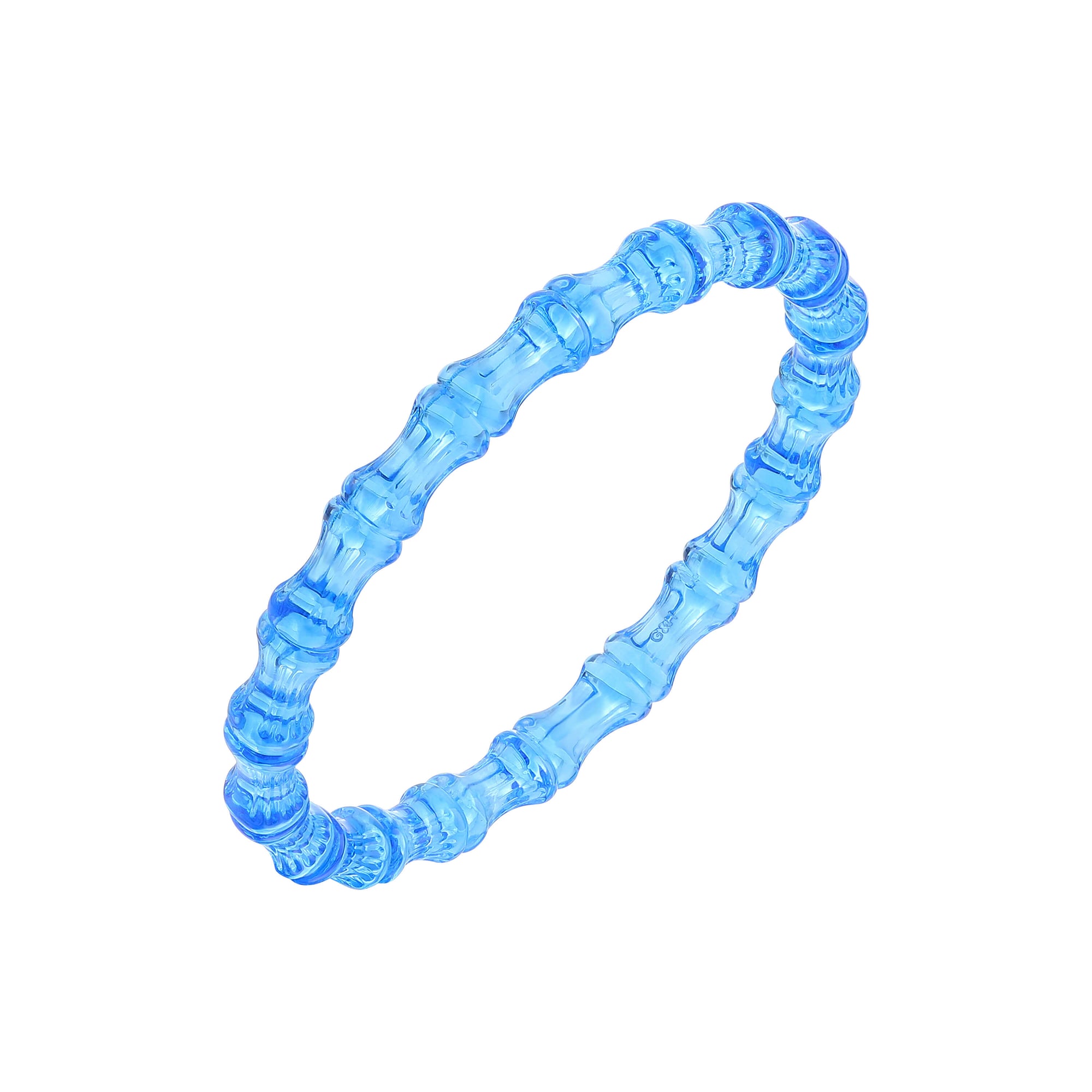 Slip on bamboo bangle in Blue