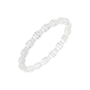 Slip on bamboo bangle in Clear