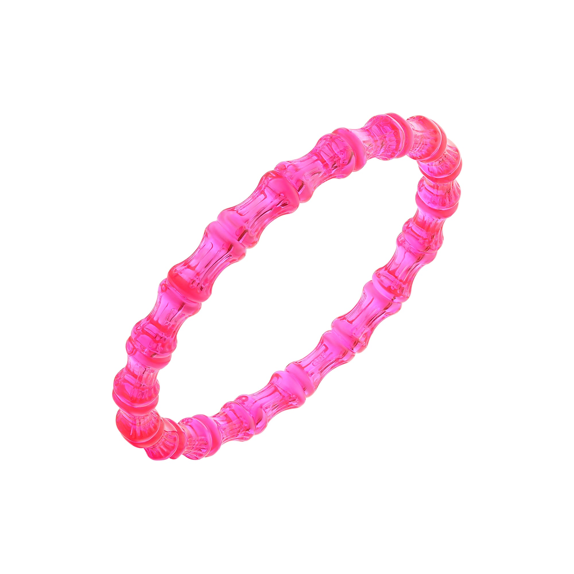 Slip on bamboo bangle in Pink
