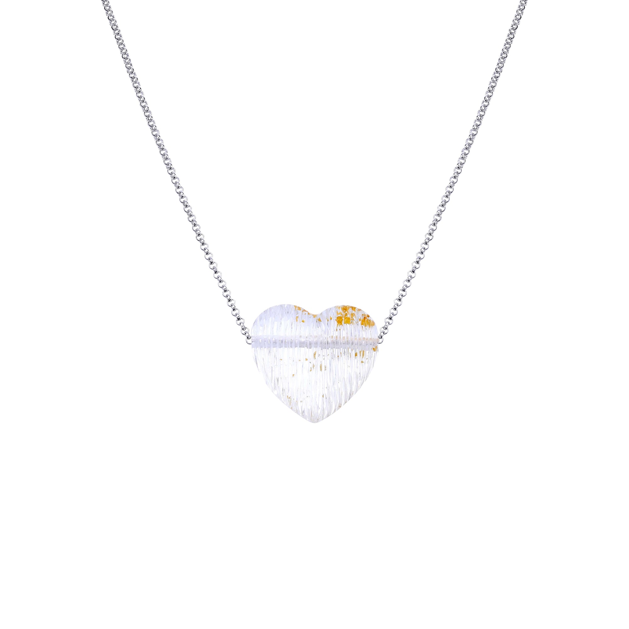 24K gold leaf pendant necklace