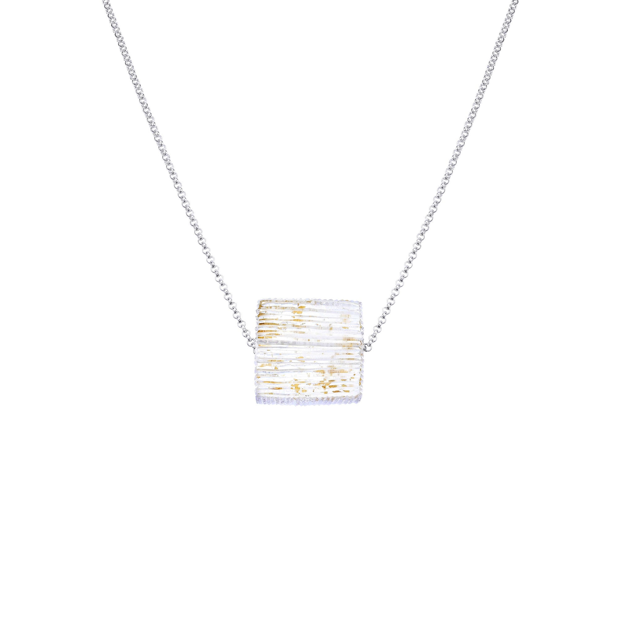 24K gold flake necklace