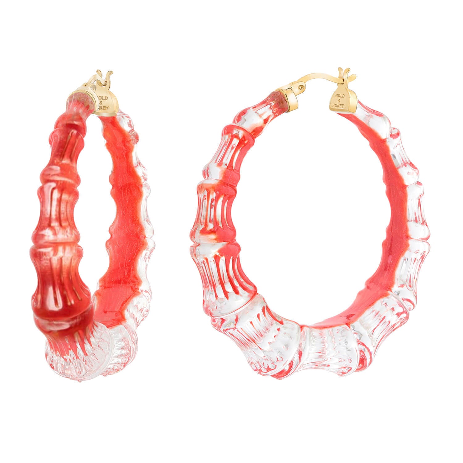 watermelon red bamboo hoops