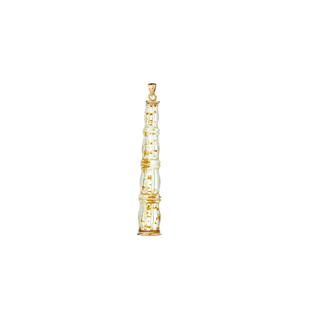 SAMPLE SALE - Bamboo Bar Pendant With Gold Flakes