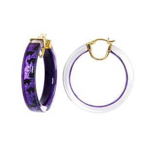 Black Cat Halloween Hoops