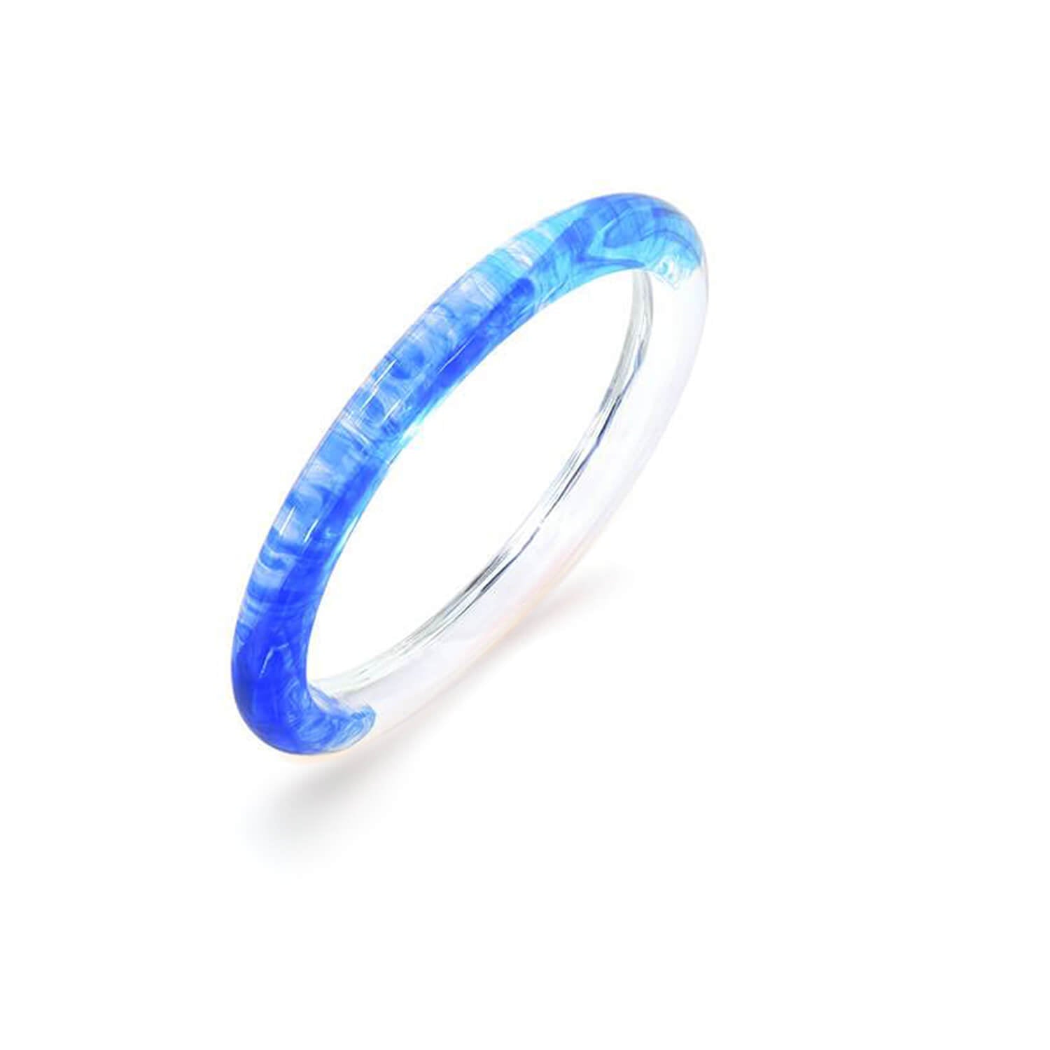 blue tie dye bangle slip on bracelet