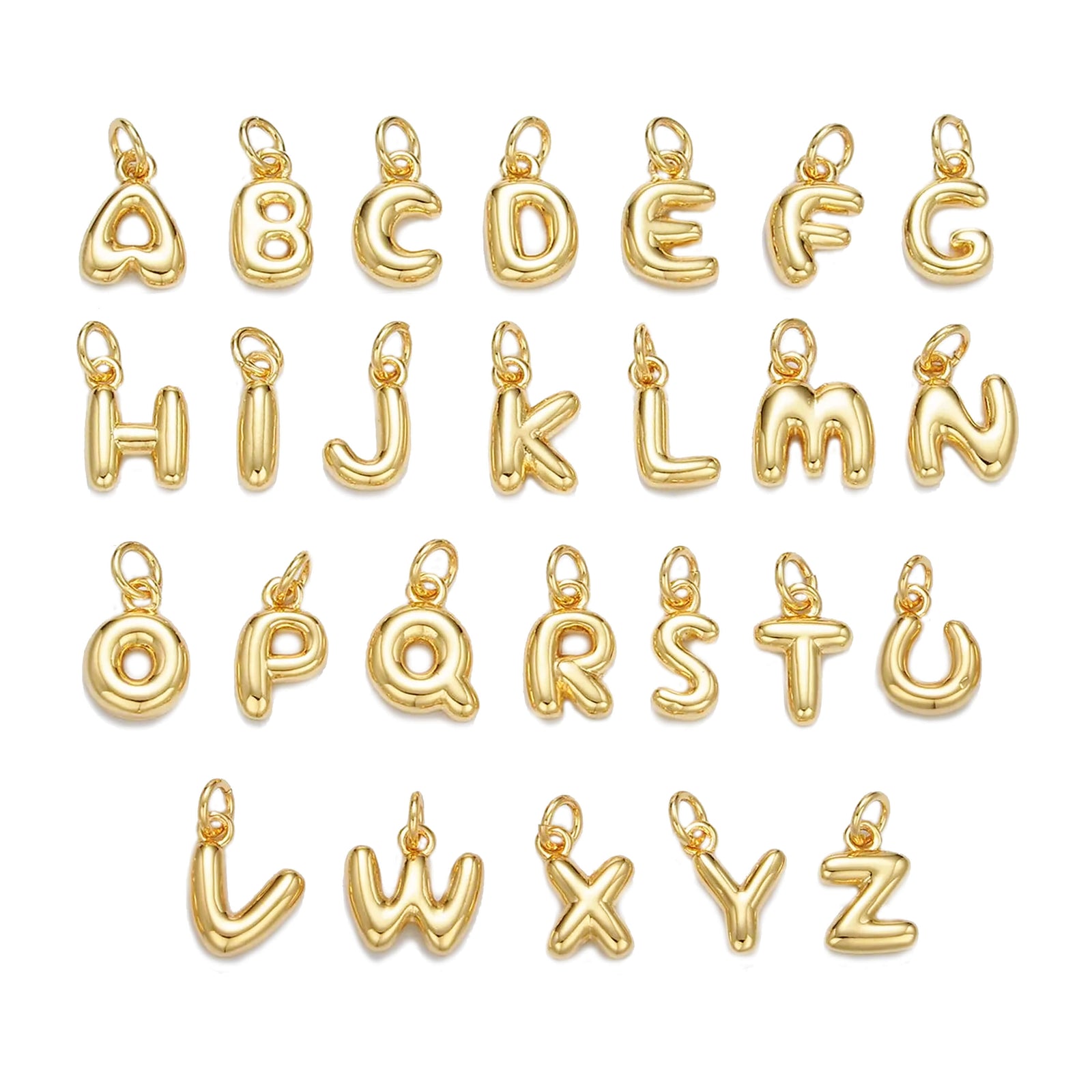 Gold bubble charms