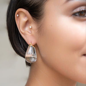 Clear Chunky Lucite Hoops