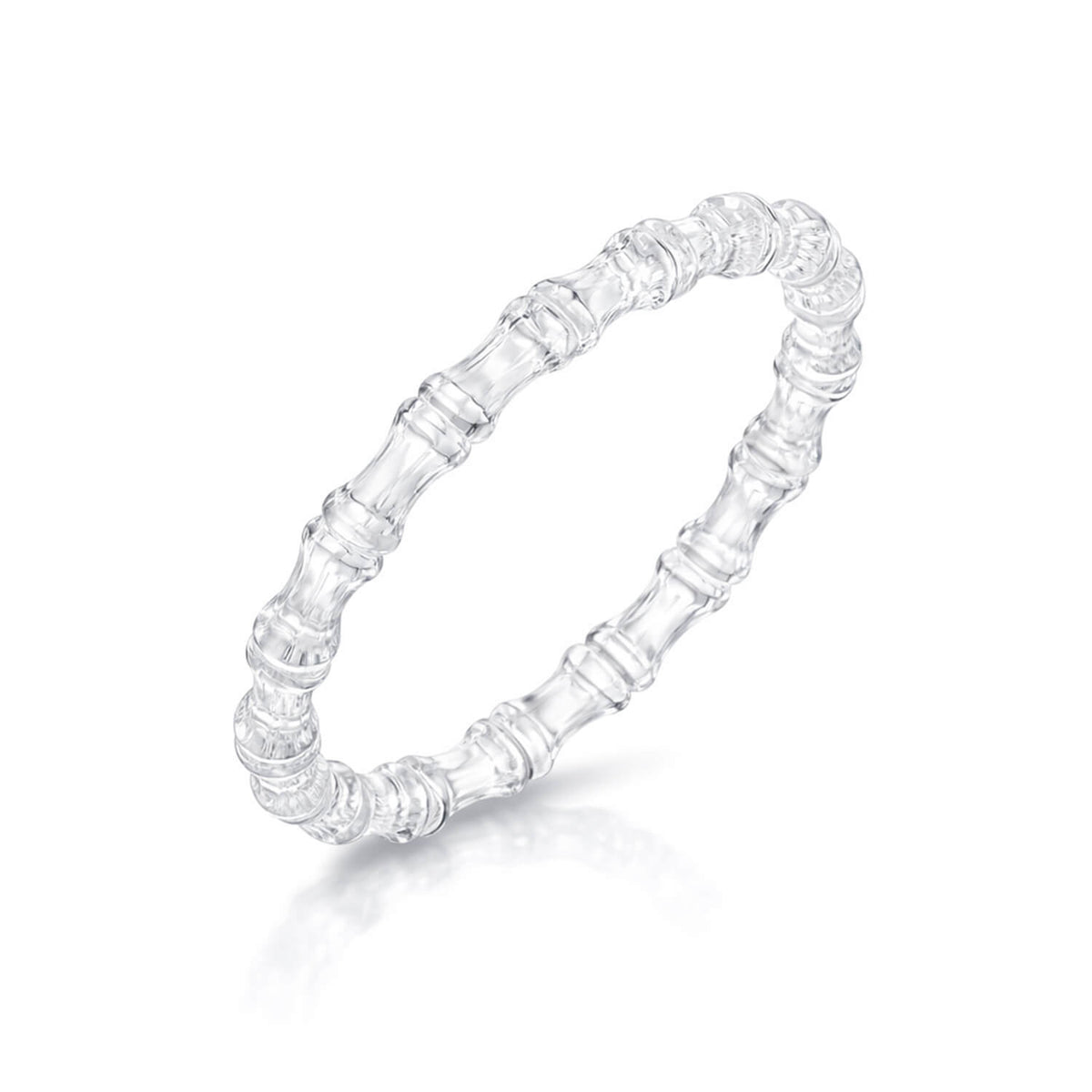 Clear bangle on a white background