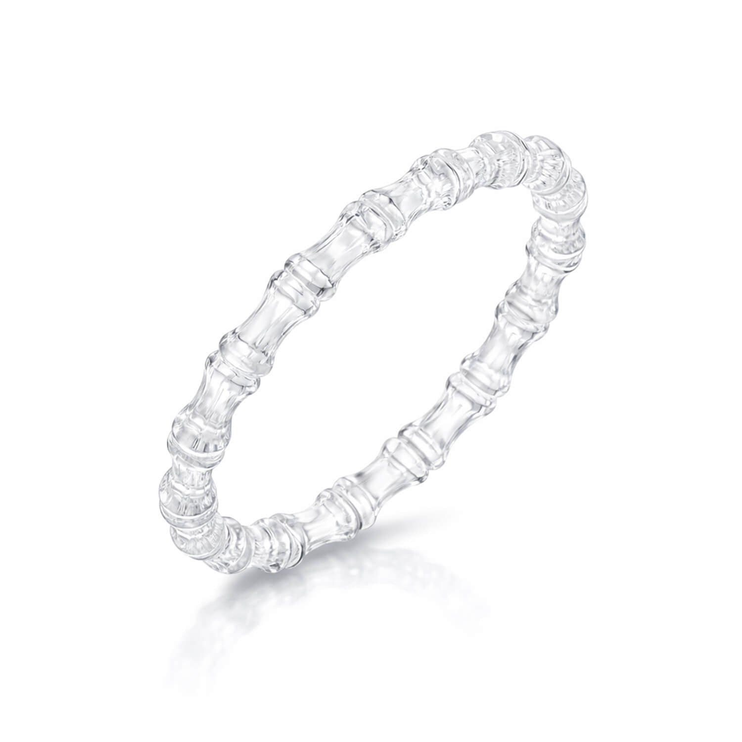 Clear bangle on a white background