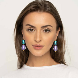 double drop handmade bead earrings