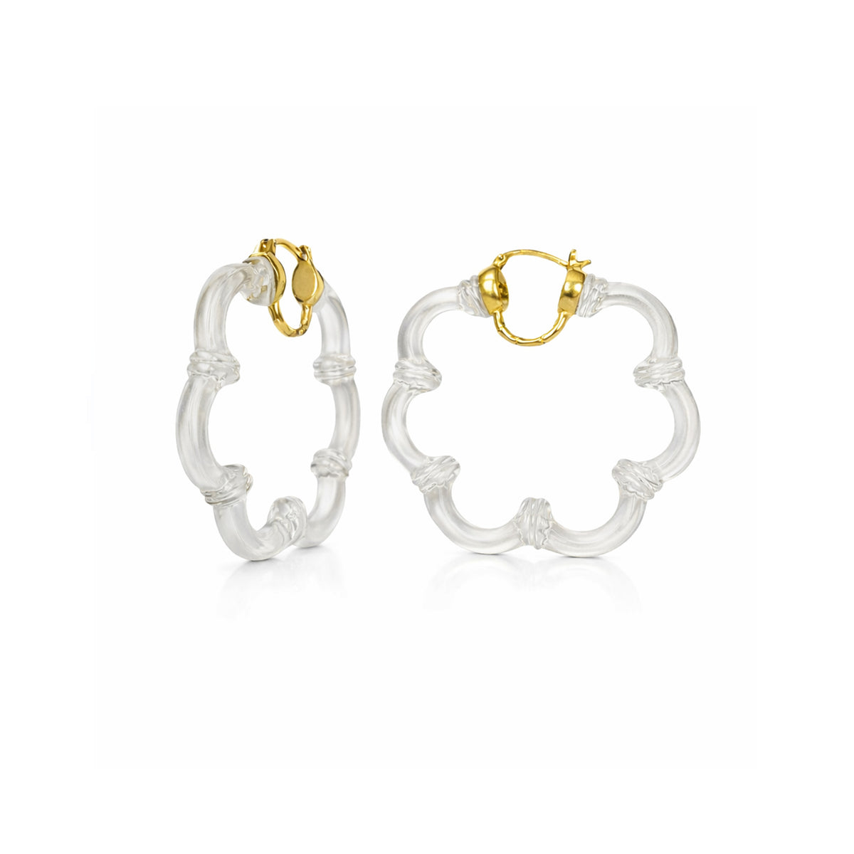 clear flower bamboo hoops