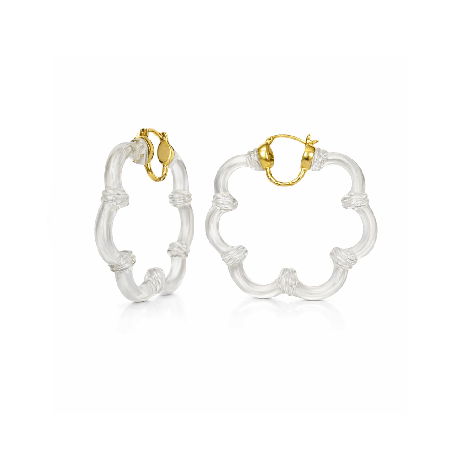 clear flower bamboo hoops