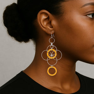 flower drop and dangle earrings