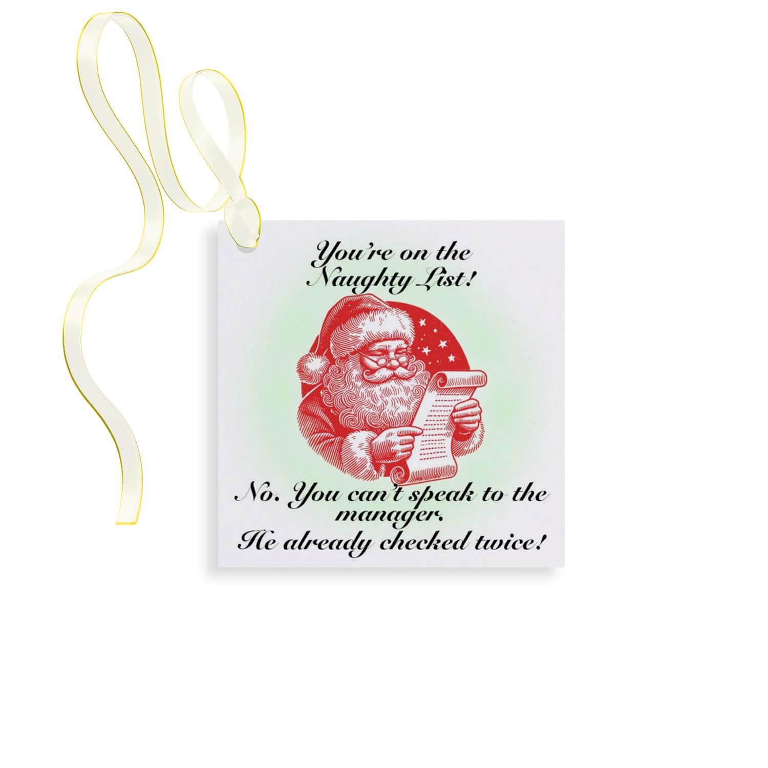Holiday Gift Tags - Naughty List