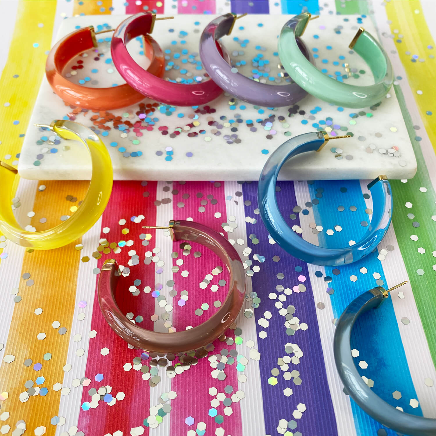 colorful hoops