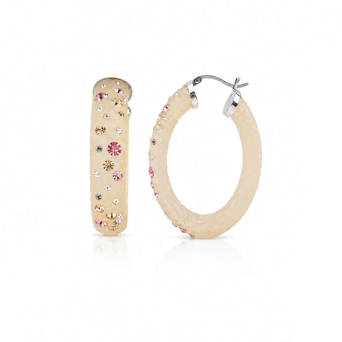 Large Oval Confetti Hoop Earrings