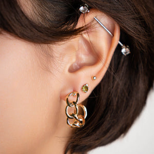 Chunky Link Hoop Earrings