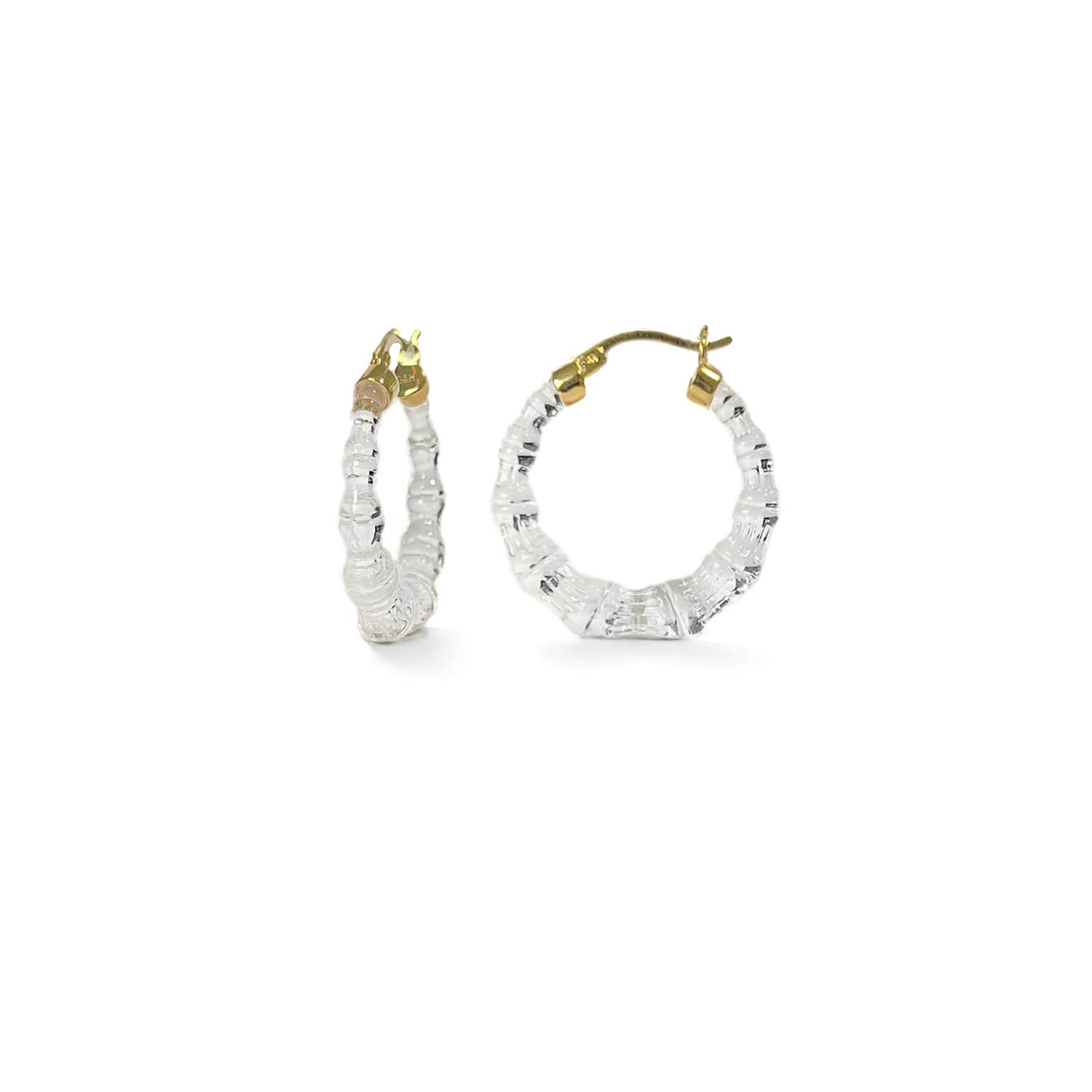 mini tiny bamboo hoop earrings