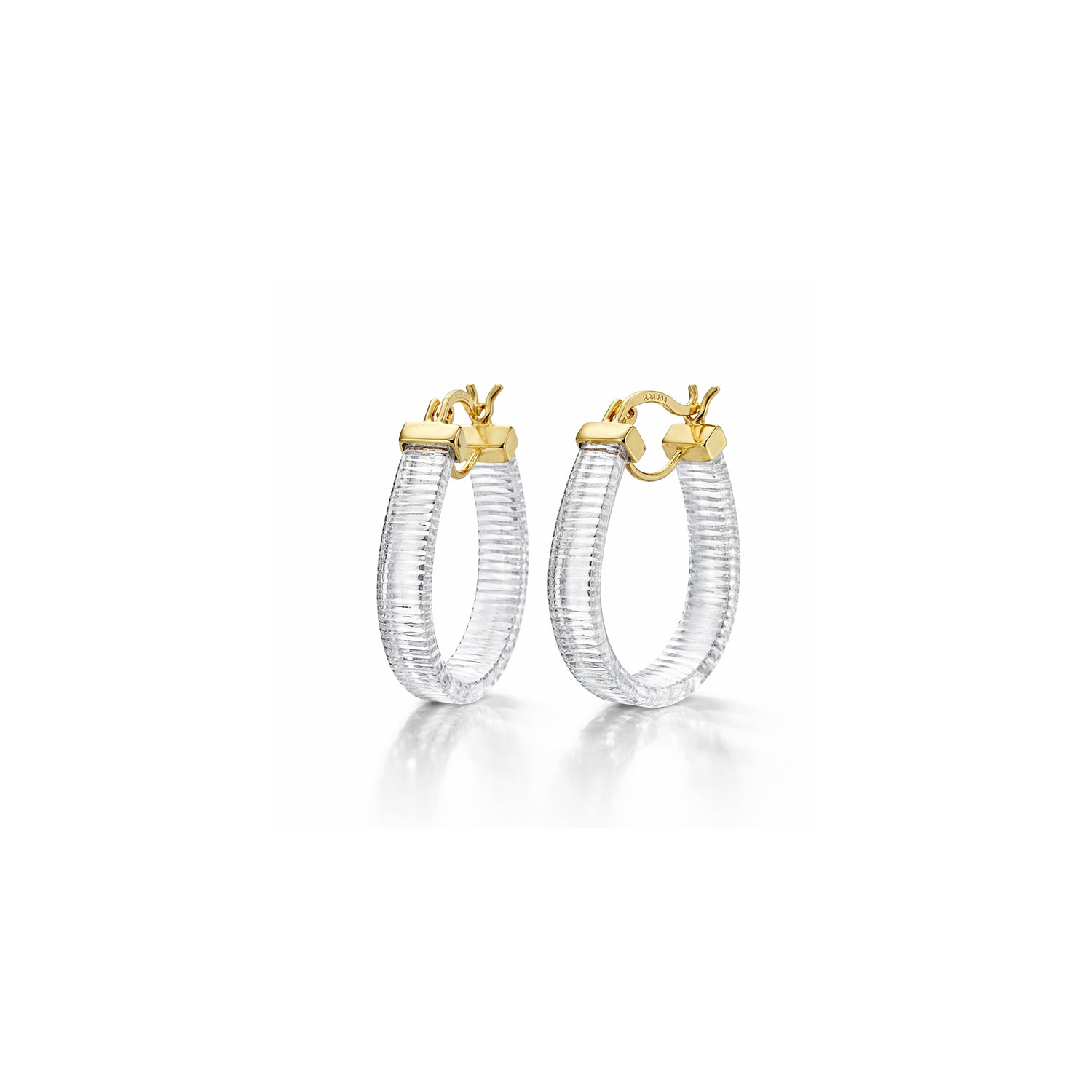 SAMPLE SALE - Mini Horseshoe Lucite Hoop Earrings