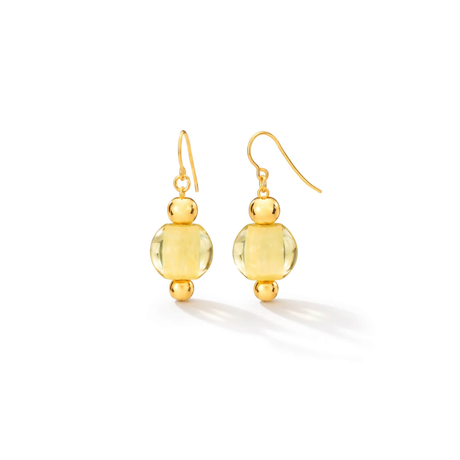 mini bead earring - yellow