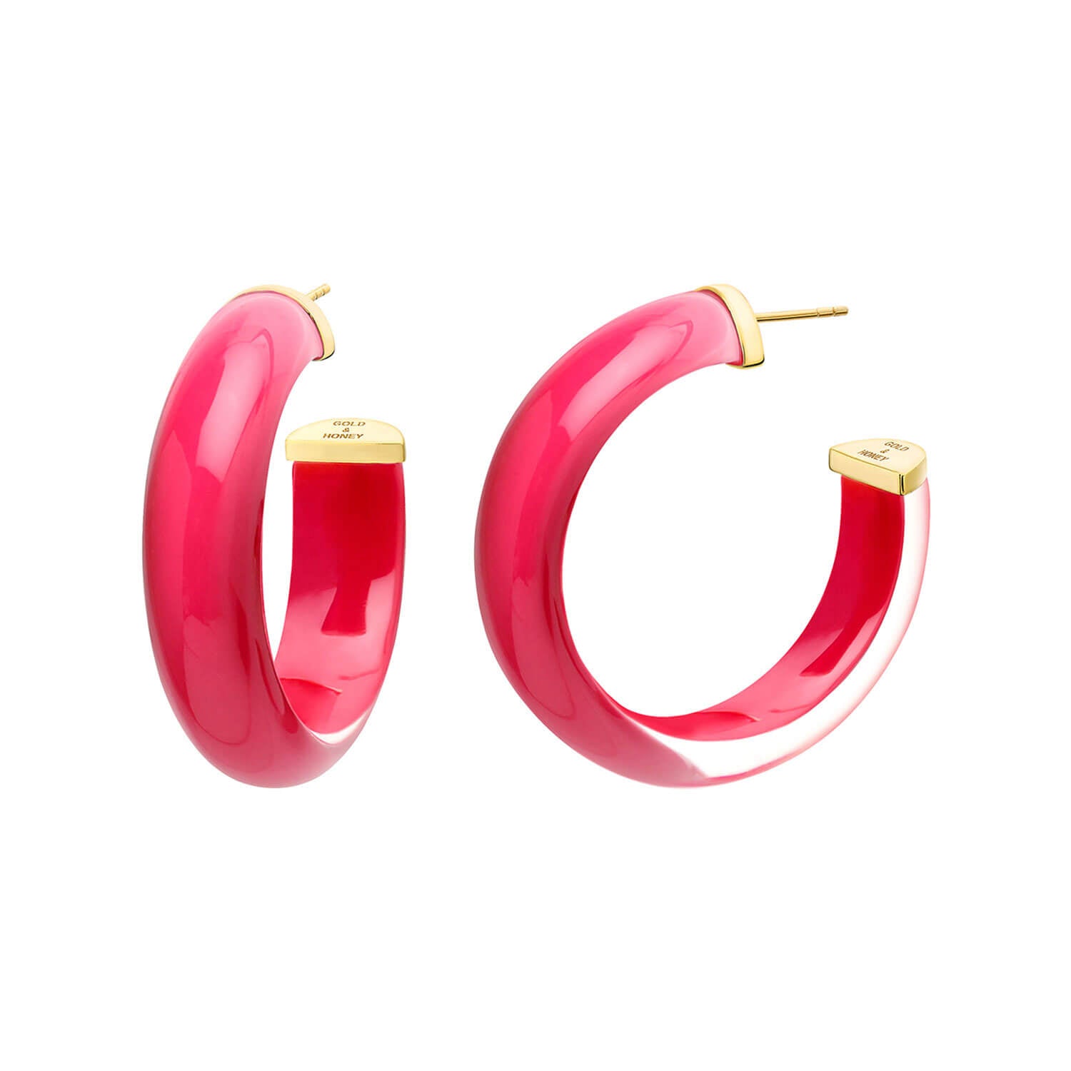 Additional view of Small Illusion Lucite Hoop Earrings