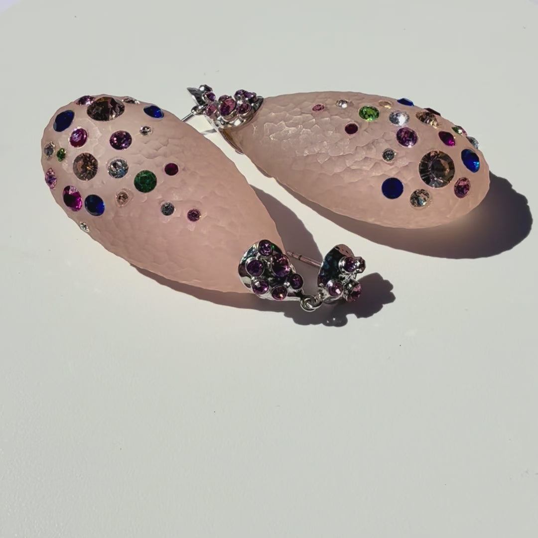 Drop and Dangle Confetti Crystal Earrings
